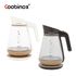 Coobinox® 1.5L Klasik Cam Elektrikli Kettle (CX-208T) - Paslanmaz çelik filtreli ahşap vurgulu tasarım ve hızlı kaynatma